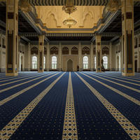 Tapis de mosquée en rouleau 80 % laine de qualité supérieure, à poils longs et doux, pour couverture mur à mur des mosquées et centres islamiques