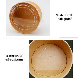 Assiettes en papier biodégradables personnalisées en gros, bols, boîtes d'emballage alimentaire, boîtes en papier imperméables <span class=keywords><strong>à</strong></span> paroi simple, saladier en papier pour la vaisselle - Product Image 3