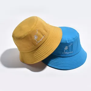 Wholesale custom fisherman 3d embroidery patch bucket caps cotton fishing Unisex Bucket Hats with custom logo