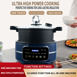 Olla de arroz y freidora de aire 3 en 1 de 4.5L de acero inoxidable, totalmente automática, sin aceite, con temperatura supercaliente y visualización, para cocina - Product Image 5