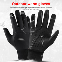 Gants de cyclisme d'hiver imperméables pour hommes et femmes, compatibles avec les écrans tactiles, gants thermiques pour vélo, moto, course à pied, randonnée, conduite # RG-43