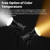 Projecteur vidéo LED Godox LA150D 190W 5600K en plastique à sortie continue + contrôle par application, monture Bowens, pour studio vidéo