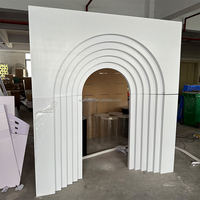 Arche de mariage personnalisée en PVC acrylique 3D blanc, motif floral, pour scène ou toile de fond, vente en gros