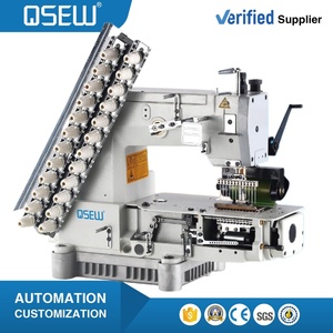 QS-008PLL Triple Needle Flat Bed Left <b>Hand</b> Multi-needle Industrial Sewing <b>Machine</b> Motor High-Speed 1000W - Product Image 1