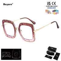 Nouveautés Boyarn - Lunettes anti-lumière bleue légères, monture TR90, lunettes anti-lumière bleue, petites montures carrées