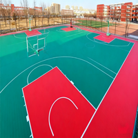 Estera de suelo para deportes al aire libre de alta calidad, azulejos de PP, impermeable, resistente al desgaste, ecológico, 5mm, canchas de baloncesto de tenis modernas