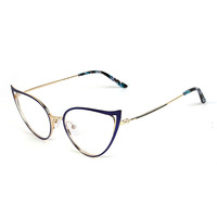 Lentes Ópticas para Mujer, Diseño de Ojos de Gato, Lentes Graduadas para Miopía e Hipermetropía, Color Morado, Verde y Azul