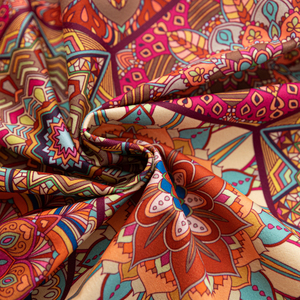 Bohème Tribal Sunburst Rideaux 100% Polyester Sheer Rideaux Orange/Rose Motifs Géométriques Glands pour Salon Chambre Café - Product Image 6