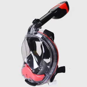 Masker Snorkel wajah penuh untuk dewasa, masker Snorkel keselamatan CO2 EN136, perlindungan UV tersedia Snorkel Selam