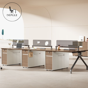 Estación de Trabajo Colaborativa Moderna para 4-6 Personas, Escritorio Modular para Oficina, Conjunto de Escritorio para Personal, Oficina de Foshan - Product Image 2