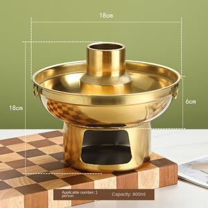 Marmite multifonction en acier inoxydable pour glace sèche, style coréen, crème glacée dorée, dessert, <span class=keywords><strong>soupe</strong></span> - Product Image 6