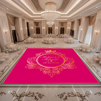 Autocollant de sol de danse personnalisé en or rose pour mariage, autocollant en vinyle auto-adhésif imprimé pour événements et fêtes