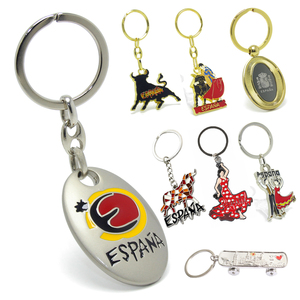 LLavero de recuerdo de España y <span class=keywords><strong>Madrid</strong></span>, llavero de viaje, promoción, regalos turísticos, llavero de Metal personalizado de España - Product Image 1
