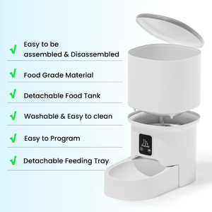 Distributore Automatico di Cibo per Animali Domestici Premium, Grande Capacità, Facile da Lavare, Controllo Remoto WiFi e App, Alimentazione Quantitativa Programmabile, Anti-Intasamento, per Negozi di Animali - Product Image 6