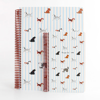 Carnet spirale A4/A5S « Moments de guérison du chien mignon » – 100 feuilles, couverture rigide en cuir – Fournitures de bureau et scolaires, cadeau, journal intime, logo personnalisé