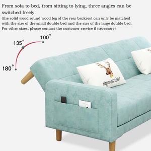 Sofá cama <span class=keywords><strong>de</strong></span> tela plegable para sala <span class=keywords><strong>de</strong></span> estar, moderno, sencillo, doble uso - Product Image 4