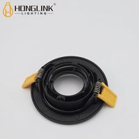 Luminaire encastré réglable vers le bas Led plafond Spot lampe cadre Gu10 support de lampe Mr16 Gu10 Downlight boîtier noir mat