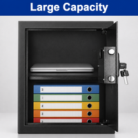 Caja Fuerte de Seguridad para el Hogar y la Oficina, Caja de Seguridad Digital Electrónica para Guardar Dinero, Joyas y Documentos con Teclado, Negra