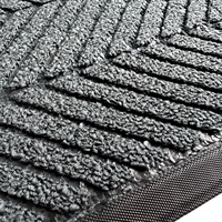 Tapis d'entrée commercial en fibre de polyester avec support en PVC pour intérieur, extérieur, maison, hôtel