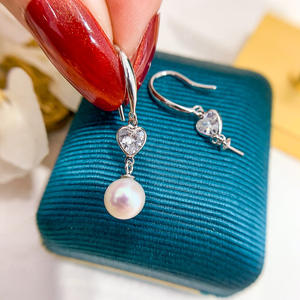 ต่างหูเงินแท้ S925 สำหรับทำเอง ประดับมุก สไตล์รัก แบบกลวง รองรับลูกปัดขนาด 8-11 มม. รุ่น 20926 ต่างหูแฟชั่นแบบห้อย - Product Image 3