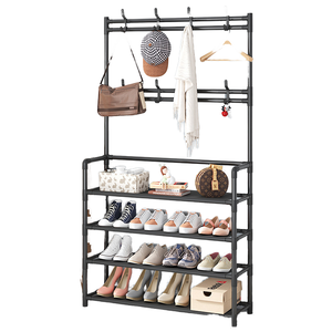 Zapatero y <span class=keywords><strong>Perchero</strong></span> <span class=keywords><strong>de</strong></span> 4 Niveles Sencillo y Económico al por Mayor <span class=keywords><strong>de</strong></span> Fábrica para Muebles <span class=keywords><strong>de</strong></span> Hogar Prácticos - Product Image 4