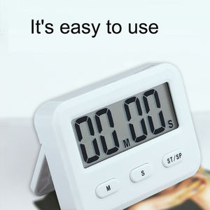 Temporizador de Cocina LCD Bonito con Alarma de Tiempo en Color Blanco para Hornear - Product Image 3