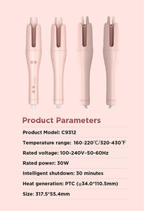Verhindert Verknoten und Verbrennen Rotierender Lockenstab mit LED-Anzeige PTC-Heizung Schnellaufheizend Temperaturkontrolle Automatischer Lockenstab - Product Image 2