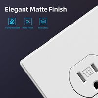 Prise murale double ELEGRP de qualité résidentielle standard américaine, 15 ampères, 20 ampères, 125 V, prise électrique standard