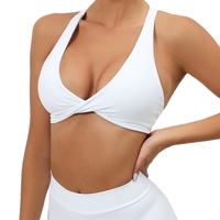 Vêtements de yoga européens et américains pour femmes, soutien-gorge de sport moulant à séchage rapide, sous-vêtements de fitness à dos croisé pour la course en extérieur