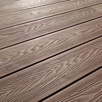 Platelage extérieur durable en WPC, composite solide et résistant aux UV/à la décoloration, avec caractéristique d'étanchéité
