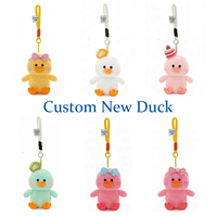 Nouveau Porte-clés en peluche personnalisé, petit canard jaune mignon, breloque de sac, pendentif poussin, jouet en peluche doux pour machine à griffes