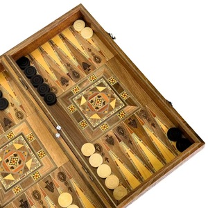 Direct usine en gros haute qualité jeu de backgammon en bois personnalisé avec logo gratuit grand échiquier intérieur pliant - Product Image 3