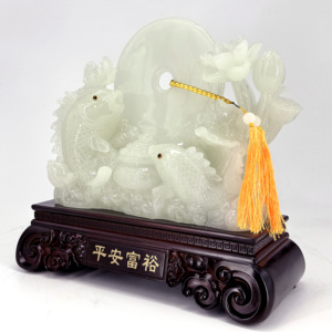 Invitante ricchezza e <span class=keywords><strong>pace</strong></span> benessere <span class=keywords><strong>pace</strong></span> pulsante ornamenti di pesce casa soggiorno esposizione arredi regalo Business ornamenti - Product Image 4