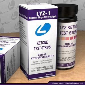 Bandelettes de test de cétone LYZ, testeur urinaire de cétone, bandelettes réactives, kit d'analyse urinaire à domicile pour la cétose, bandelettes de test de cétone - Product Image 1