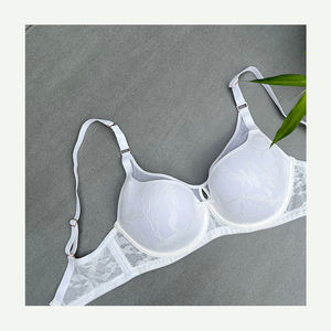 C D E cup-<span class=keywords><strong>ropa</strong></span> <span class=keywords><strong>interior</strong></span> Sexy para mujer, <span class=keywords><strong>ropa</strong></span> <span class=keywords><strong>interior</strong></span> de talla grande, ala ancha, parte trasera <span class=keywords><strong>en</strong></span> U, encaje transparente, fino, acolchado, cobertura completa, sujetador elegante - Product Image 6