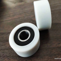 8mm 608Z 608ZZ POM Nylon Plastique Enduit Roulement À Billes Rainure Profonde 8*29*10mm 8*30*9mm 8*32*12mm Porte Coulissante Poulie Roues