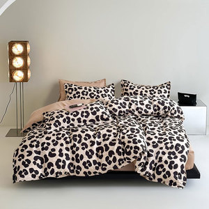 Nhà Máy Tùy Chỉnh 4 Mảnh Tấm Bộ Chăn Che Thoải Mái Giường Chăn Bộ Đồ Giường Bộ - Product Image 2