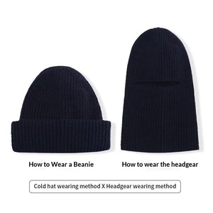 Passamontagna Invernale da Uomo <span class=keywords><strong>in</strong></span> <span class=keywords><strong>Cotone</strong></span>, Maschera Termica Antivento Regolabile, Taglia Unica - Product Image 3
