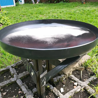 YIJIE Brasero d'extérieur moderne en acier au carbone, peinture noire haute température, durable, sans fumée, décoratif, pour camping et cuisson