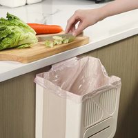 Accrocher les portes des armoires Poubelle Poubelle Papier Conteneur Seau Poubelle Poubelles Après Manger Panier Cuisine Compost Bin