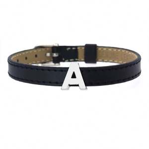 8 DIY منزلق مخصص لمصمم صنع المجوهرات الأولية سوار معصم مطلي سبيكة زلاقة حروف المعلقات للأطفال - Product Image 5