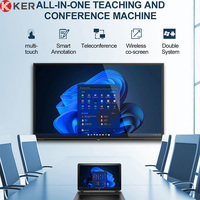 Panel Interaktif Layar Sentuh LCD Digital 4K KER 55 Inci, Papan Tulis Interaktif Mobile