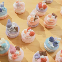 Lovsens - Stock disponible en gros - Bougie aromatique Macaron - Bougie artisanale sans fumée - Boîte cadeau - Souvenir