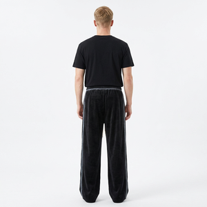 Street Style Plain Dyed Midweight Sweatpants 350g Drawstring Fleece <b>Trousers</b> Straight <b>Jogger</b> Outdoor Casual Men Sports - Product Image 3