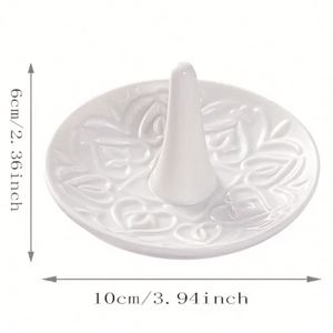 Wedding <b>Ring</b> Holder for Jewelry, <b>Ceramic</b> <b>Ring</b> Stand With Jewelry Plate, Jewelry Holder for <b>Rings</b> Earrings Necklace Organizer - Product Image 6