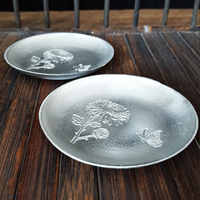 Sous-verre en métal à motif de chrysanthème circulaire, résistant à la chaleur, pour tasses, gobelets, snacks et bonbons, accessoire pour boissons
