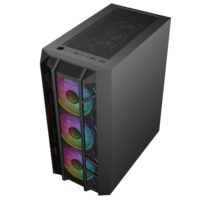 Ruix Symmetrical Mesh Panel Mid Tower ATX Gaming Case Stylist Desktop CPU Computer Cabinet Made of Durable Aluminum Alloy Stock