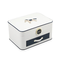 Luxe Velours Anneau Collier Boucles D'oreilles Organisateur Bracelet Affichage Portable Accessoires Séparateur En Cuir Stockage Boîtes À Bijoux