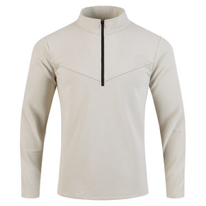 เสื้อยืดคอตั้งแขนยาวมีซิปแบบแห้งเร็วสำหรับใส่วิ่งฟิตเนสเสื้อยืดสำหรับกลางแจ้งปรับแต่งโลโก้ได้ตามต้องการฤดูใบไม้ร่วง - Product Image 5