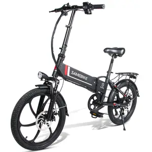 Classic 20 Inch Samebike 20LVXD30 Folded City Ebike Electric Folding Bike With USB charger and Burglar Alarm